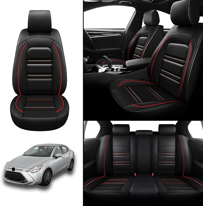 Seat Covers for Toyota Yaris 2007-2020 | 5-Seats Leather Seat Covers - Image 2
