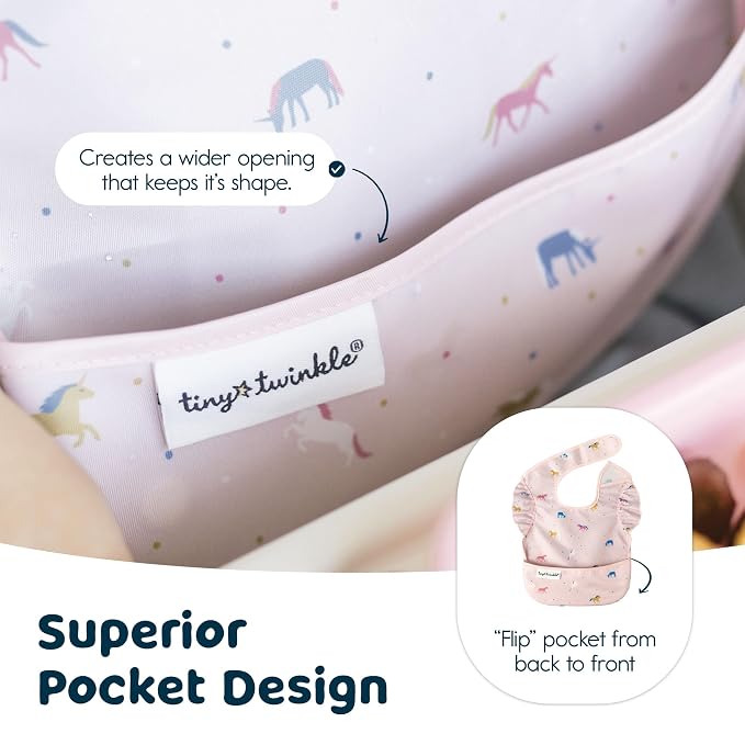 Tiny Twinkle Mess Proof Baby Bibs - Image 4