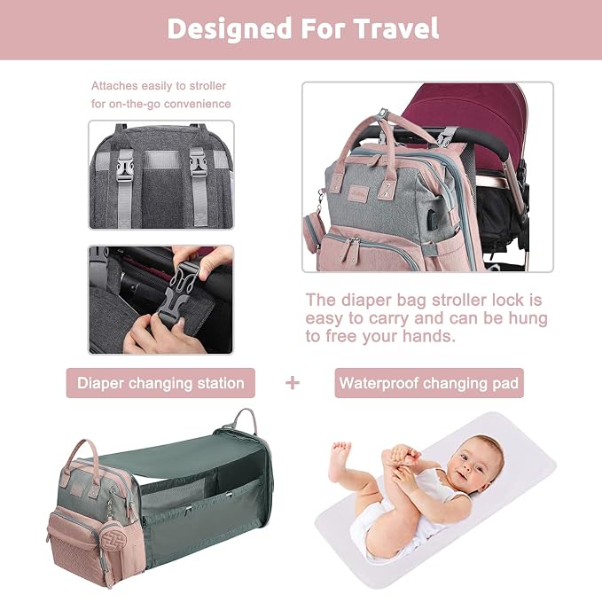 JOLLITO Baby Diaper Bag Backpack - Image 6