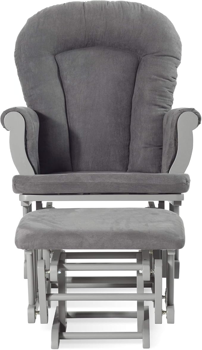 Child Craft Cozy Glider Rocker and Ottoman Set, Padded Cushion - Image 4