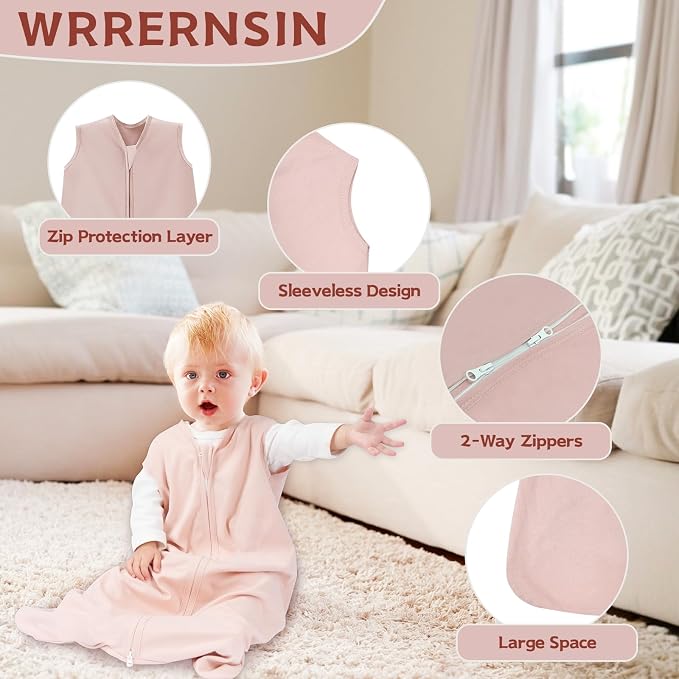 Baby Sleep Sack 6-12 Months, 100% Cotton TOG 0.5 Wearable Blanket - Image 2