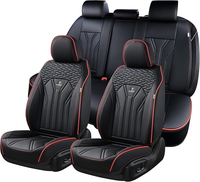 FLORICH Leather Seat Covers Full Set Car Seat Protectors 5 Seats Automotive by FLORICH