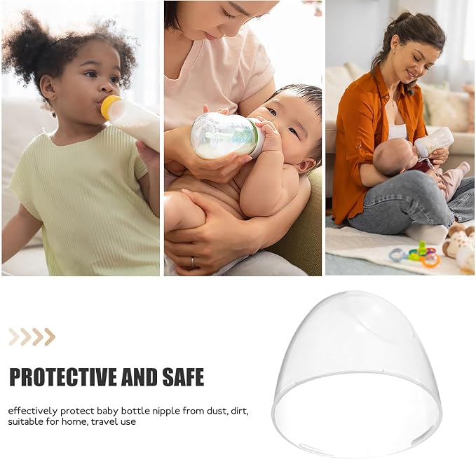 Homoyoyo 4pcs Baby Bottle Replacement Caps: Wide-Mouth Caps Reusable Baby - Image 2