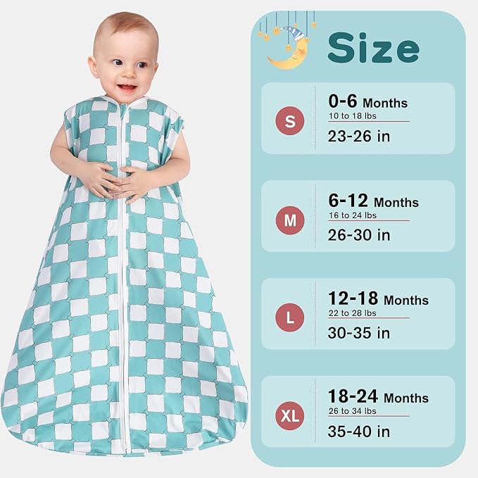 Baby Sleep Sack 12-18 Months 3 Pack Baby Wearable Blanket 100% Rayon Cotton - Image 5