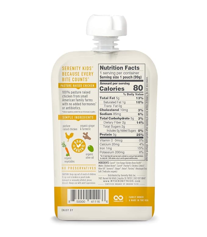 Serenity Kids Organic Turmeric Chicken Bone Broth Made - Image 4