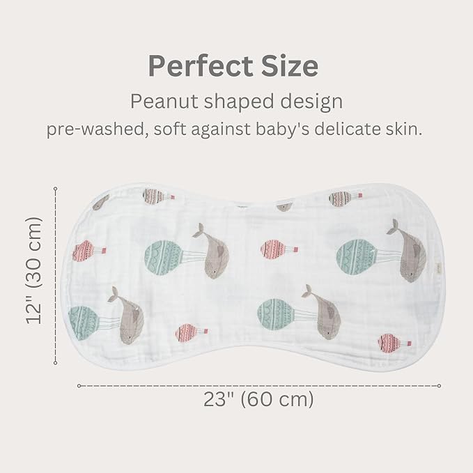 Ali+Oli 2-pk Muslin Burp Cloths - Image 2
