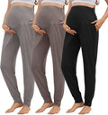 3 Pack Women's Maternity Sweatpants Over The Belly Pregnancy Jogger Pants by Unknown