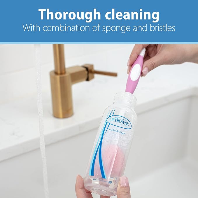 Dr. Brown's Reusable Sponge Baby Bottle Cleaning Brush Set - Image 4