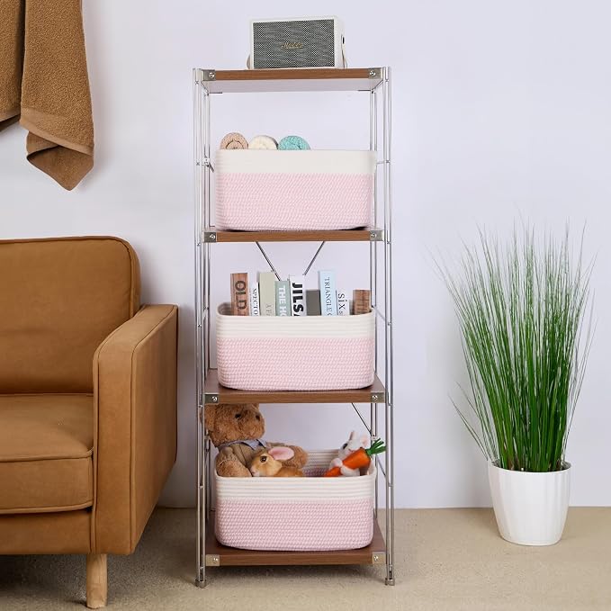 Large Storage Baskets for Shelves, Closet Organizers Bins for Clothes Blanket - Image 4