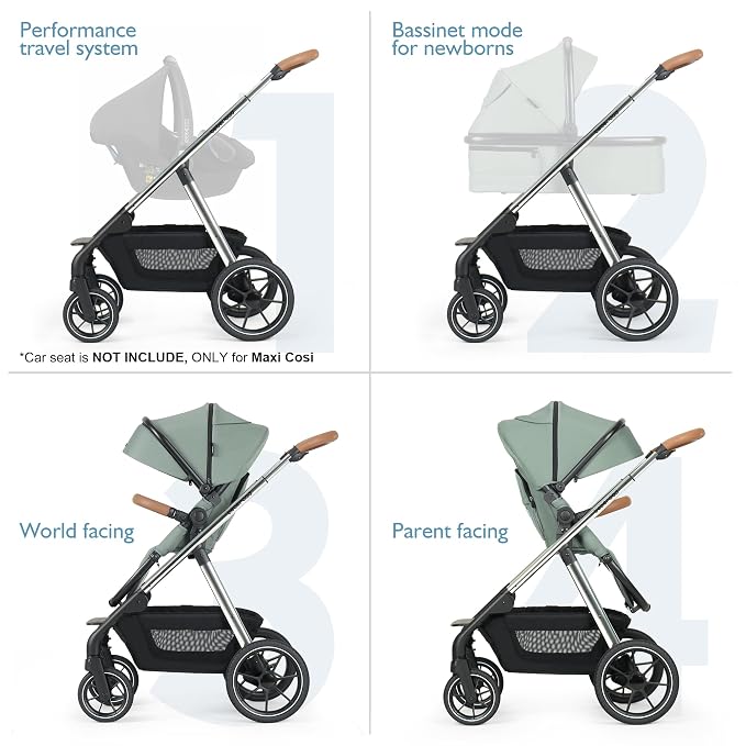 Beberoad Love RX 3-in-1 Baby Stroller, Toddler Stroller, Foldable Infant - Image 3