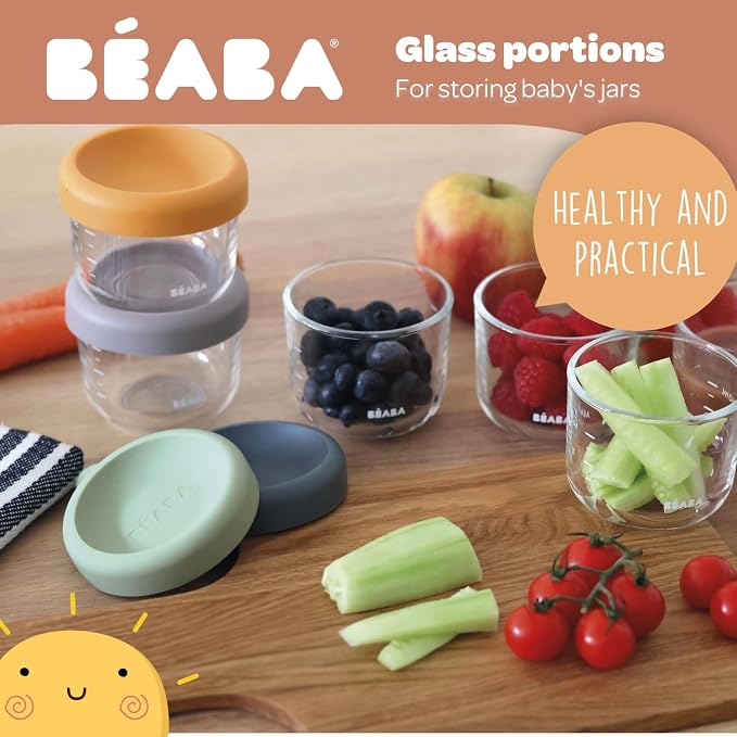Beaba 5 oz Glass Baby Food Jars - Image 2