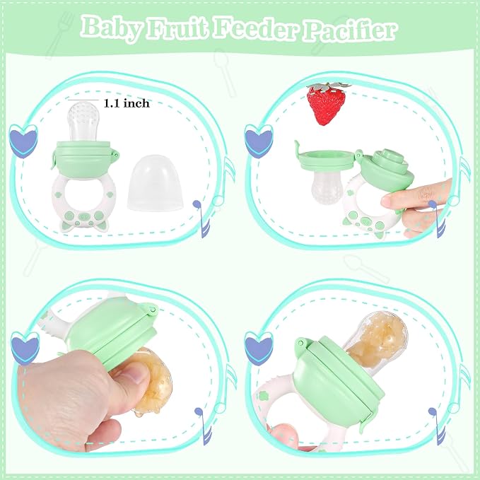 BXLL 10 Pcs Green Silicone Baby Feeding Set - Image 5