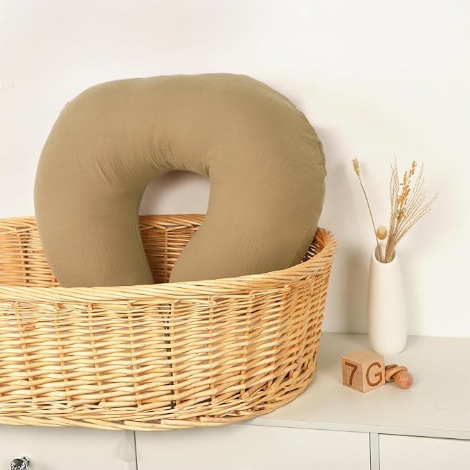 Hooyax Muslin Nursing Pillow Covers Only, Soft and Breathable Nursing Covers - Image 6
