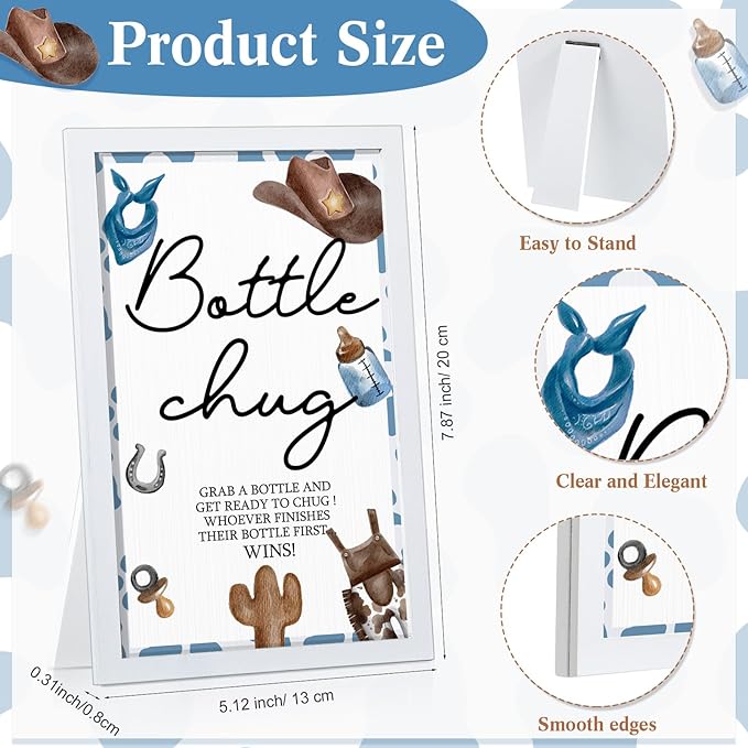 Roowest Bottle Chug Baby Shower Games Sets Including 18 Pcs Feeding Bottles - Image 3