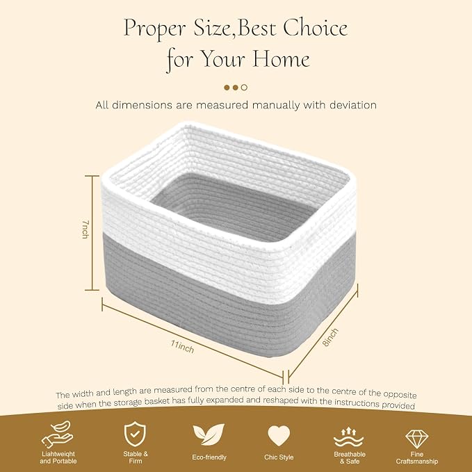 Hopegiver 3 Pack Storage Baskets - Image 8