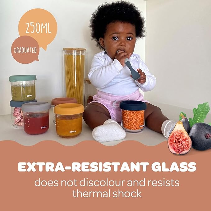 BEABA 8 oz Glass Baby Food Jars - Image 4