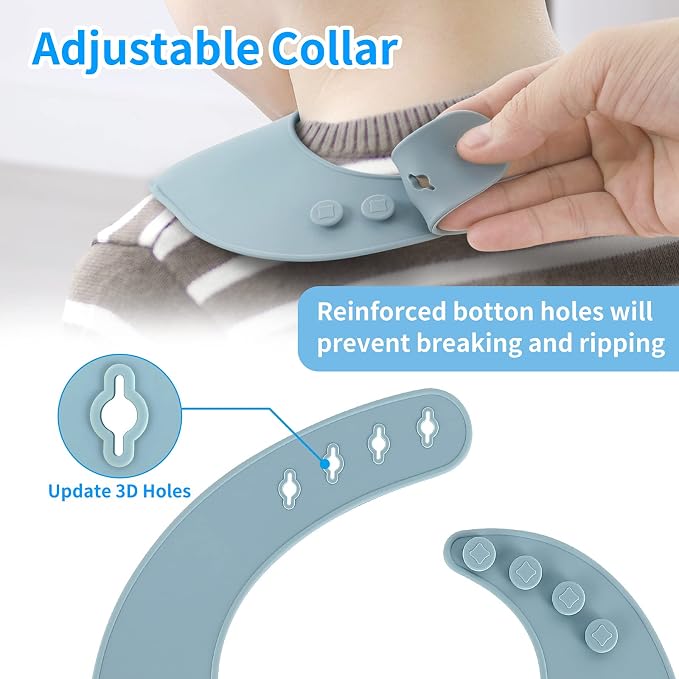 ME.FAN Silicone Baby Bibs for Babies & Toddlers | Adjustable Silicone Bibs 2 Set - Image 7