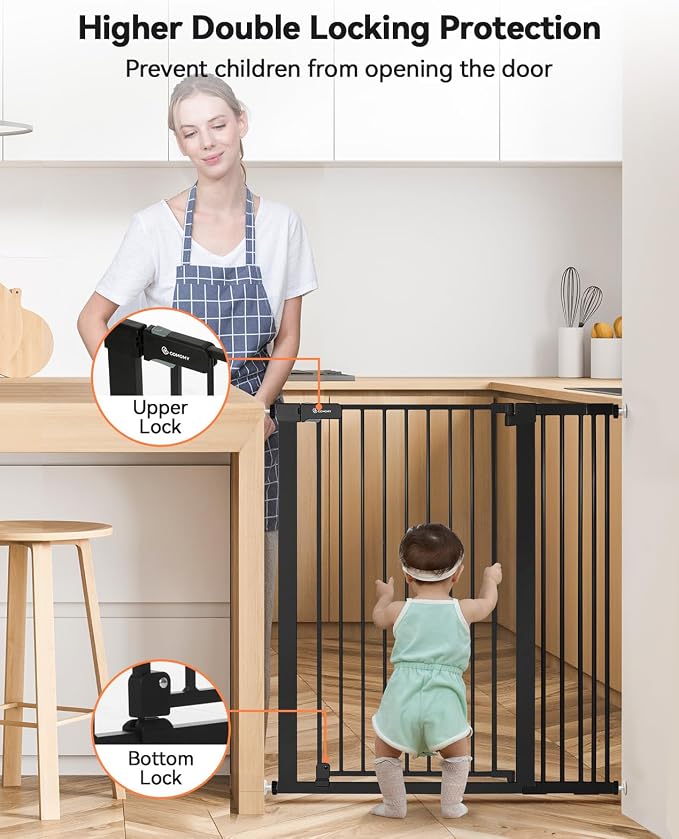 COMOMY 42" Extra Tall Baby Gate - Image 6