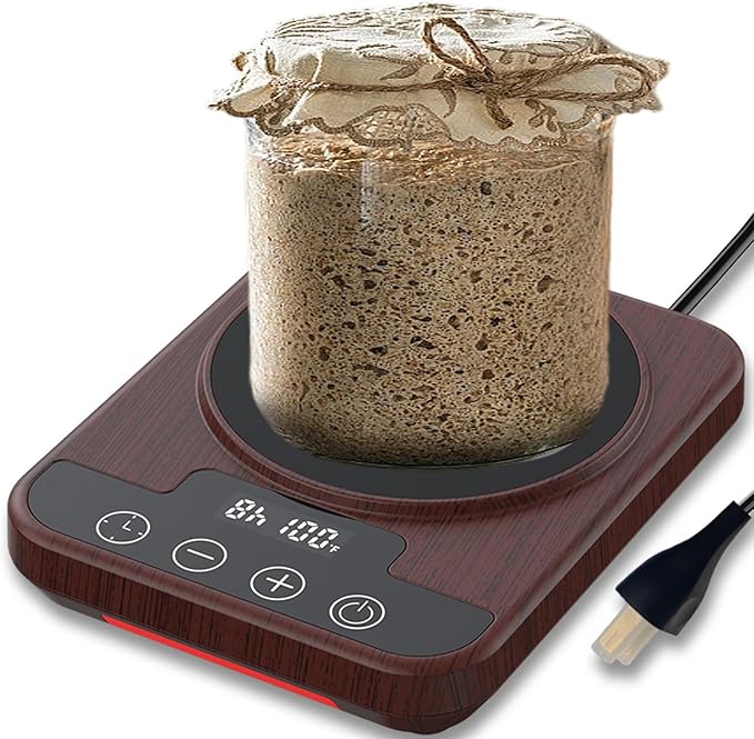 Sourdough Starter Warmer Mat, 12H Timer Warming Heating Pad, Precise 1°F by ECUMFFY