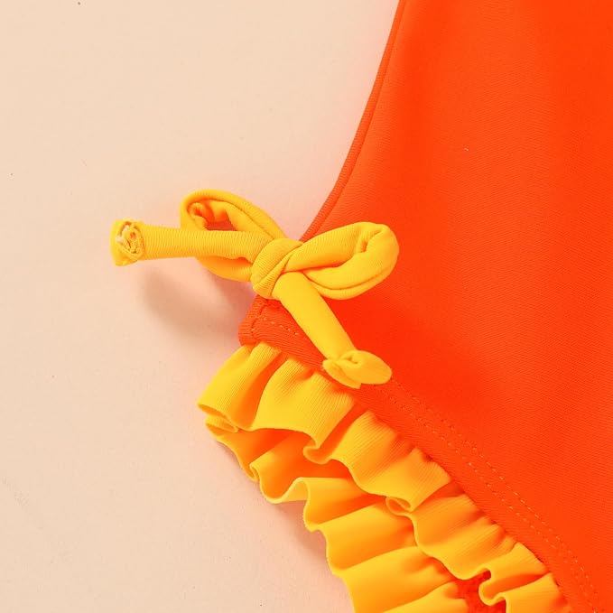 YOUNGER TREE Toddler Swimsuit Girl Cute Stripe One-Piece Ruffle Swimwear Baby - Image 4
