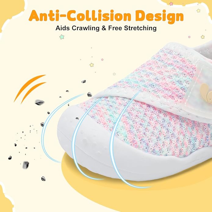 FEETCITY Baby First Walking Shoes Wide Baby Shoes Infant Sneakers Newborn Crib - Image 2