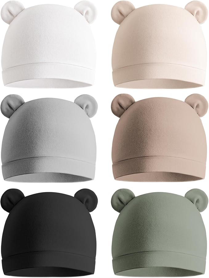 Konssy 6-Pack Baby Newborn Hats by Konssy