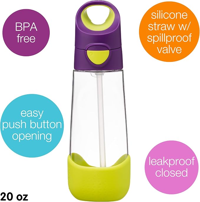 b.box Kids Water Bottle – 20oz Tritan Toddler Drink Bottle - Image 3