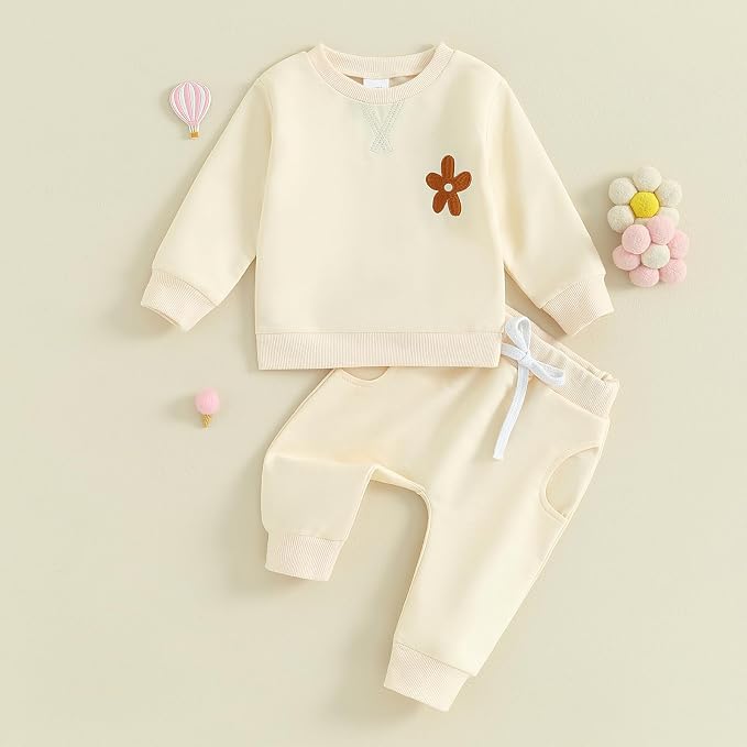 Fernvia Toddler Baby Girl Clothes 3 6 9 12 18 24 Months Fall Outfits Solid Long - Image 7