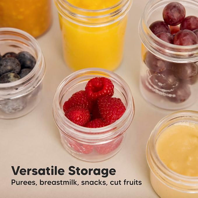 KeaBabies 4pk 8oz & 4pk 4oz Glass Baby Food Containers - Image 8