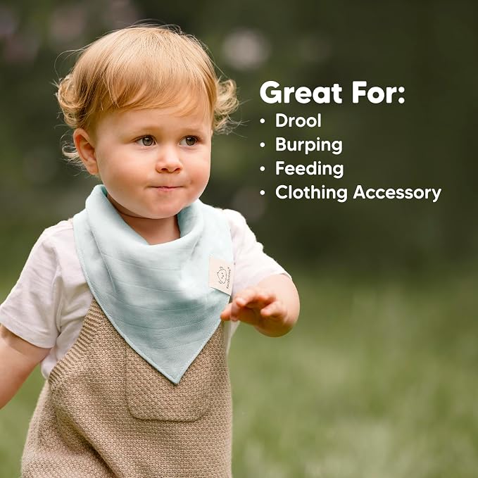 8-Pack Muslin Baby Bibs for Boys, Girls - Image 9