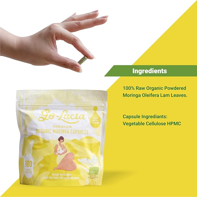 Go-Lacta 100% Organic Premium Moringa Capsules - Image 2