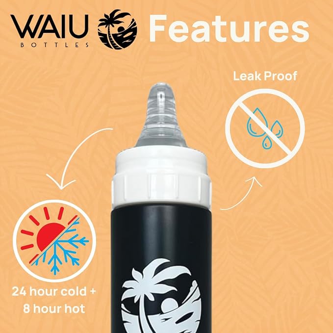 Waiu Insulated Stainless Steel Baby Bottle BPA-Free | Keeps Drinks Hot - Image 3