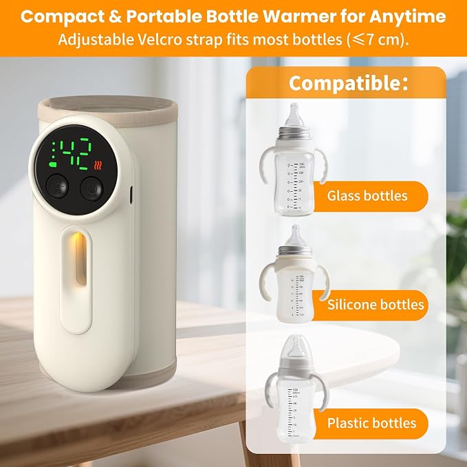 Portable Bottle Warmer for Baby Fast Baby Milk Warmer Multi-Function Milk & - Image 2