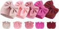BQUBO Newborn Baby Girls Hats Mittens Set Hospital Hat Beanie Infant Bow Hats by DRESHOW