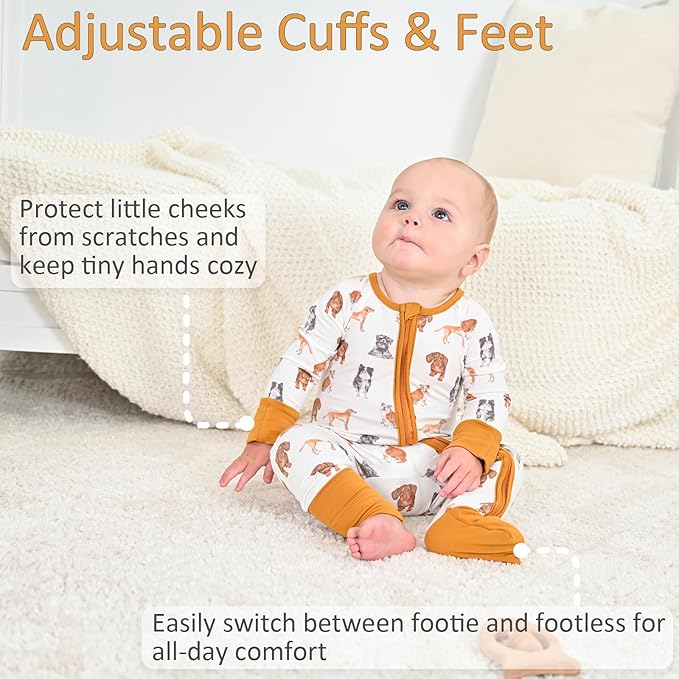 LollyBanks Baby Pajamas, 2-Way Zipper Romper, 95% Viscose Made from Bamboo and - Image 5
