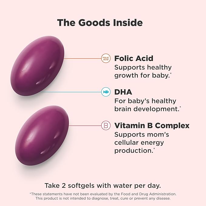 OLLY Ultra Strength Prenatal Multivitamin Softgels, Supports Healthy Growth - Image 3