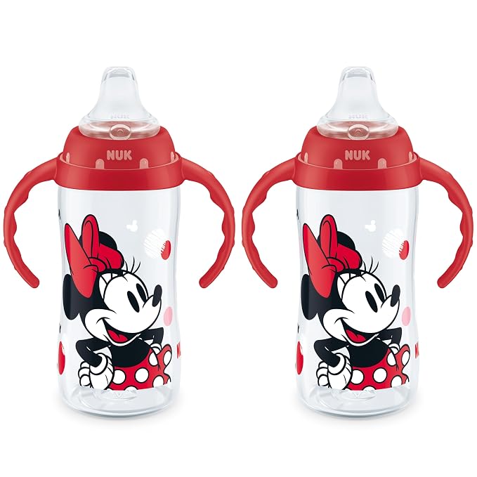 NUK Learner Cup, 10 Oz, Minnie Mouse – Soft Spout, Easy-Grip Handles, BPA Free by NUK