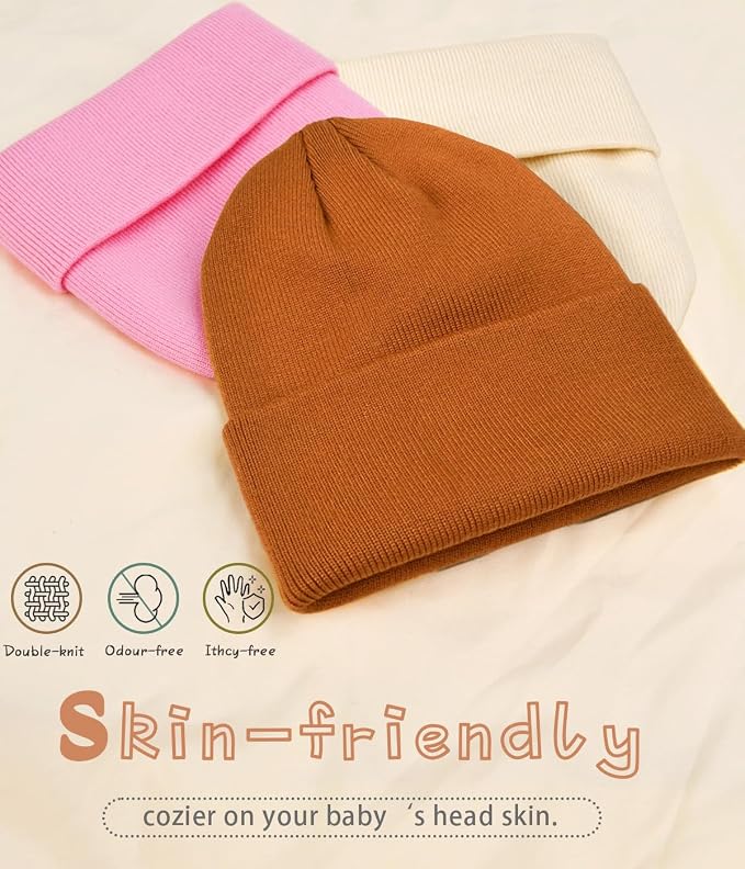 Rosoz Toddler Beanie Boys Girls Baby Knit Warm Beanies Kids Children Winter hat - Image 2