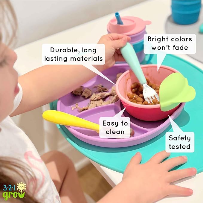 Silicone Easy Scoop & Hold Bowl Set – Adaptive Baby & Toddler Feeding Bowls - Image 7