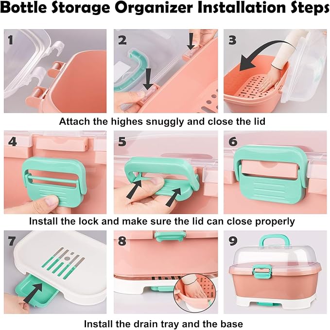 Baby Bottle Organizer for Storage, Baby Bottle Storage Large Capacity - Image 7