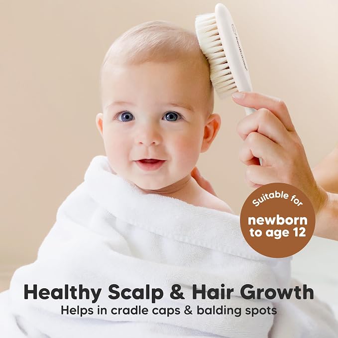 Wooden Baby Hair Brush - Image 3