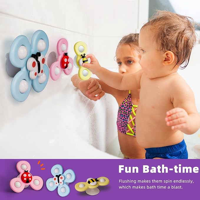 LiKee Strong Suction Cup Fidget Rotating Sensory Bath Toys - Image 5