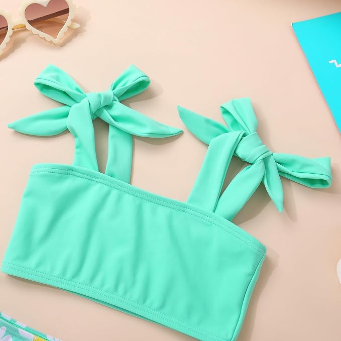 Toddler Swimsuit Girl Color Block Stripe Swimwear Baby Girl Summer Beach - Image 4