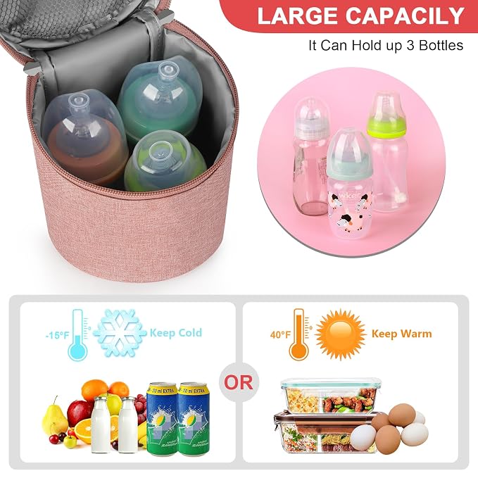 Accmor Breastmilk Cooler Bag, Insulated Baby Bottle Cooler Tote Bags - Image 2