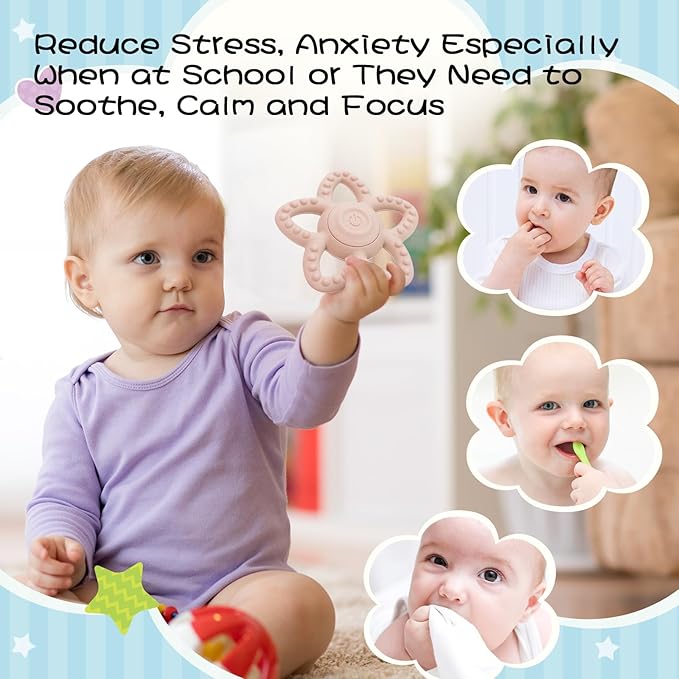Vibrating Sensory Chew Toy, Teether Teething Toys - Image 7