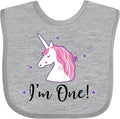 inktastic 1st Birthday Unicorn Baby Bib by Inktastic