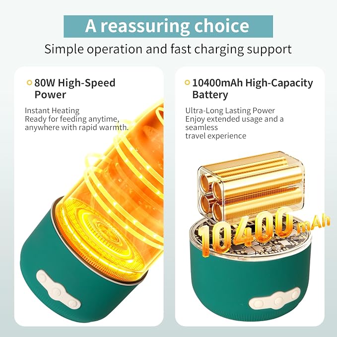 Portable Bottle Warmer with Precise Temp Control - 17 Oz Travel Warmer - Image 2