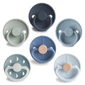 FRIGG SilkySoft Silicone Baby Pacifier 6-Pack Endless Sea | Made in Denmark | by mushie
