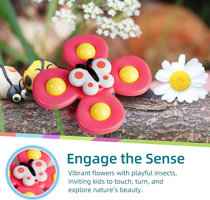 LiKee Strong Suction Cup Fidget Rotating Sensory Bath Toys - Image 4