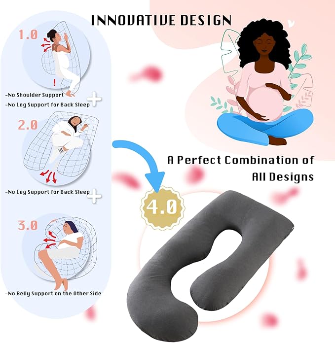 Pregnancy Pillow, Full Body Maternity Pillow 57 inch, - Image 5